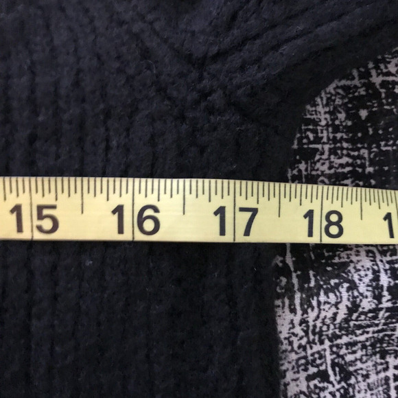 Talbots Petite Sweater Womens Sz SP Black Wool Alpaca Knit‎ Pullover Funnel Neck - Picture 7 of 9